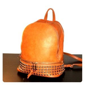 Tan Vegan Leather Backpack